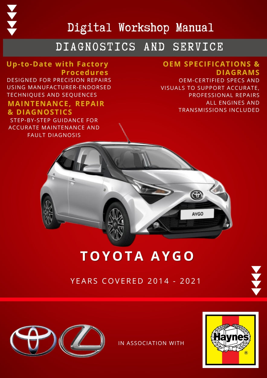 Toyota Aygo 2014 - 2021 Service and Repair Manual