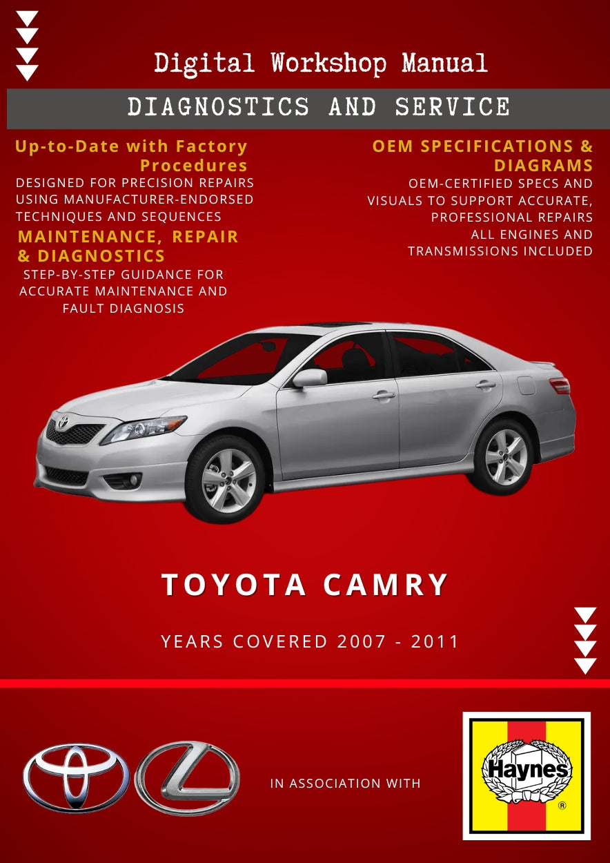 Toyota Camry 2007 - 2011 Service and Repair Manual