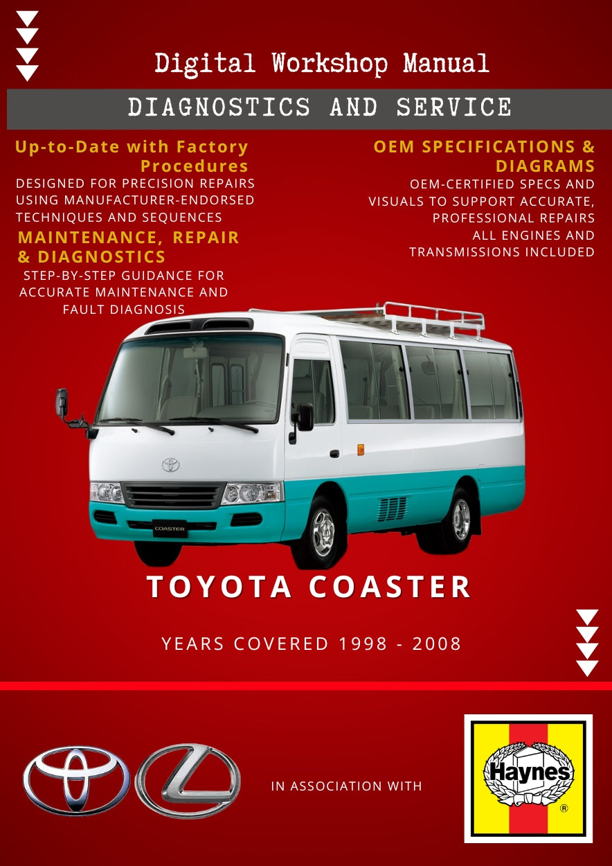 Toyota Coaster 1998 - 2008 Service and Repair Manual