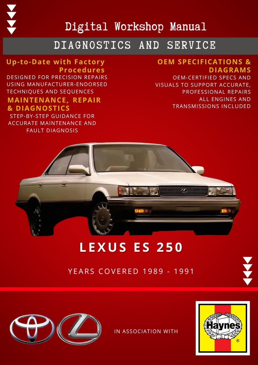 Lexus ES 250 1989 - 1991 Service and Repair Manual