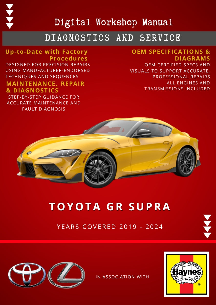 Toyota GR Supra 2019 - 2024 Service and Repair Manual