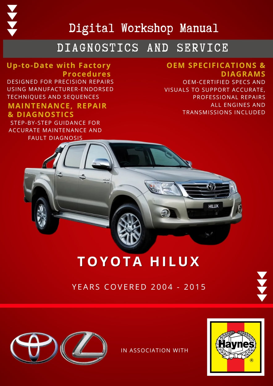 Toyota Hilux 2004 - 2015 Service and Repair Manual