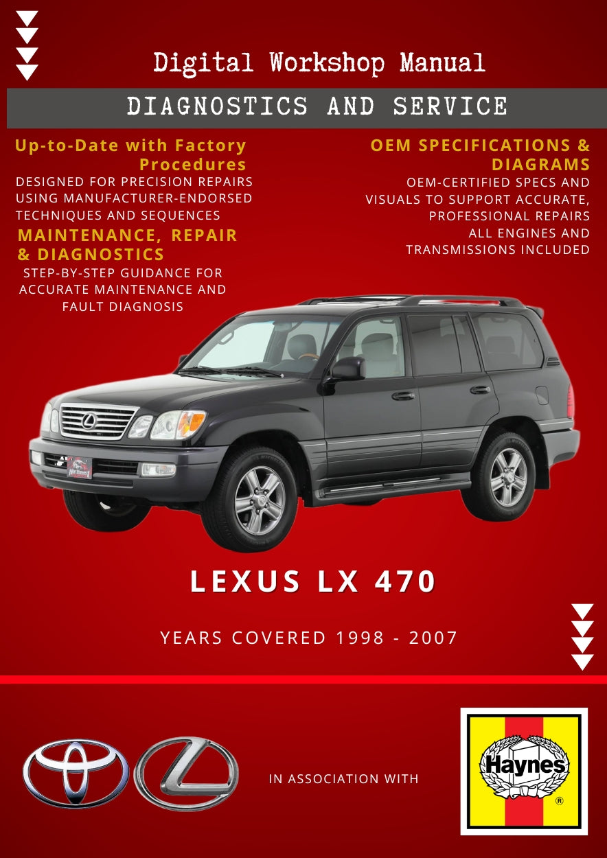 Lexus LX 470 1998 - 2007 Service and Repair Manual