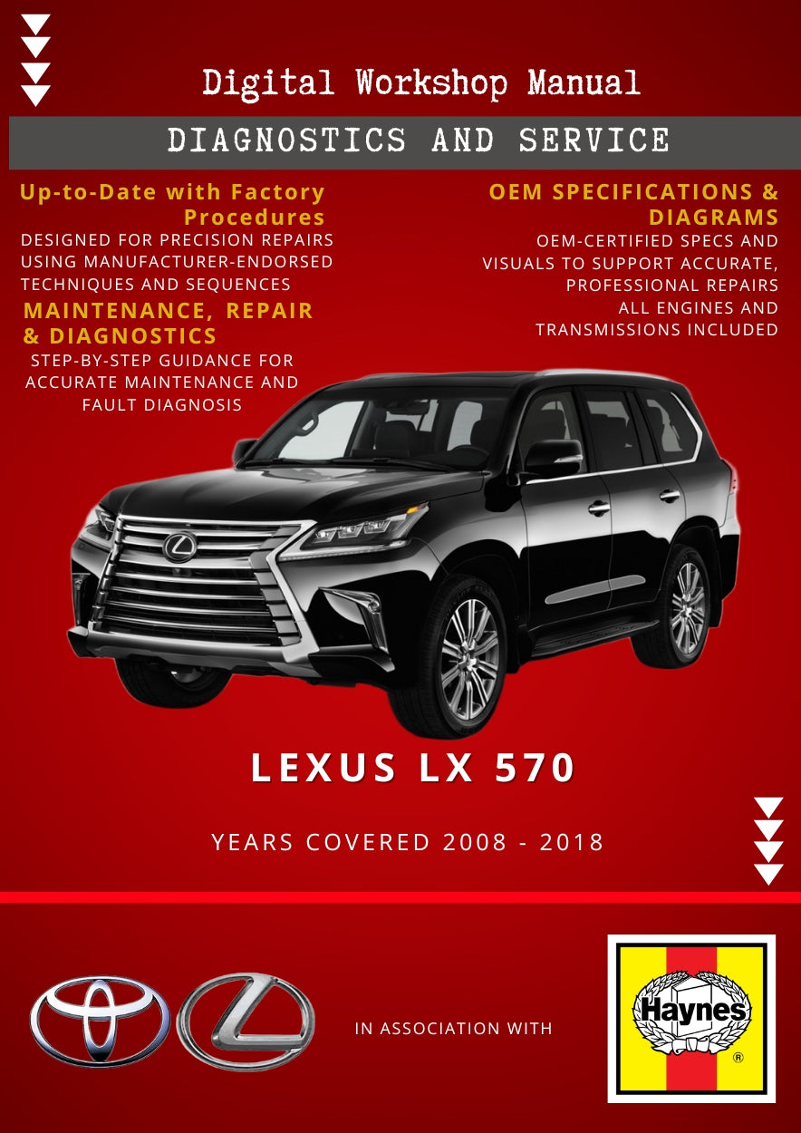 Lexus LX 570 2008 - 2018 Service and Repair Manual