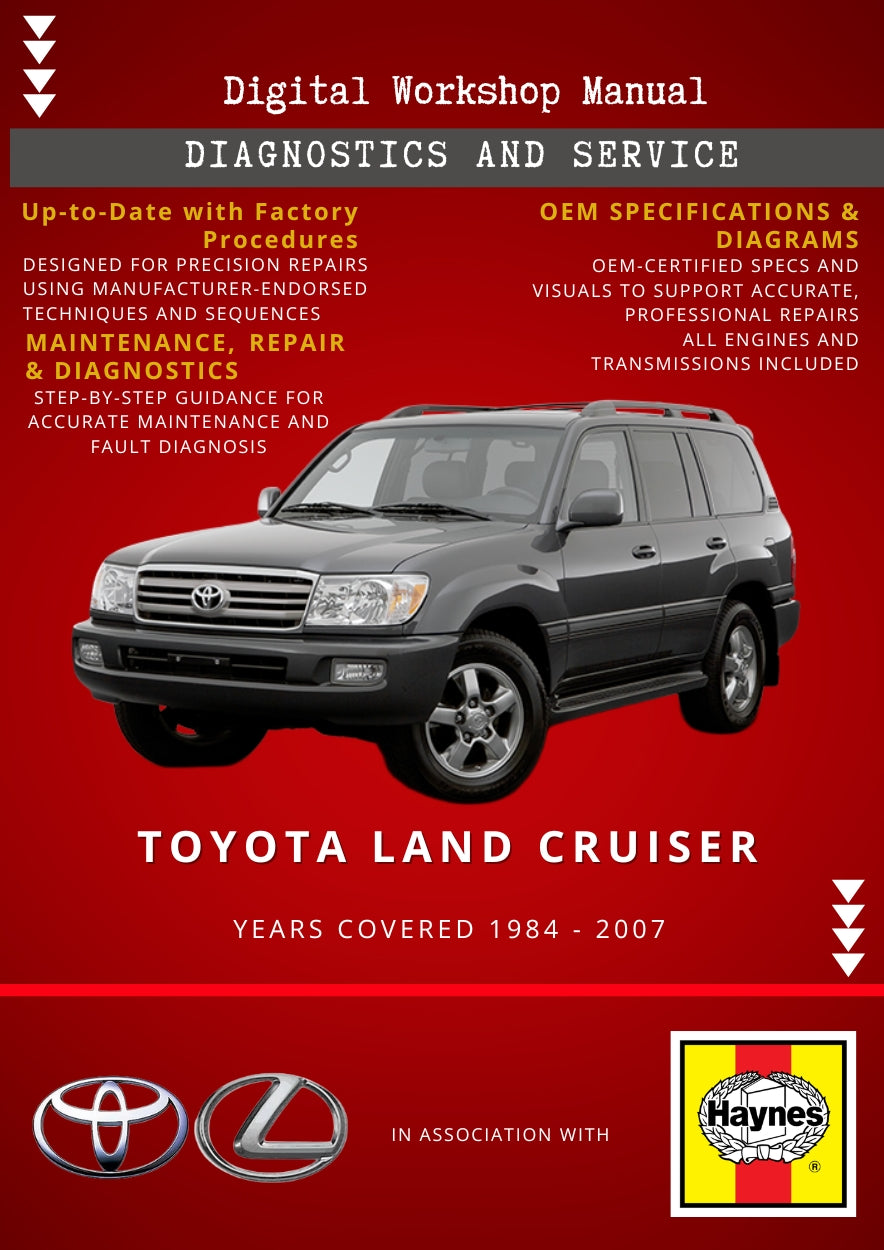 Toyota Land Cruiser 1984 - 2007 Service and Repair Manual