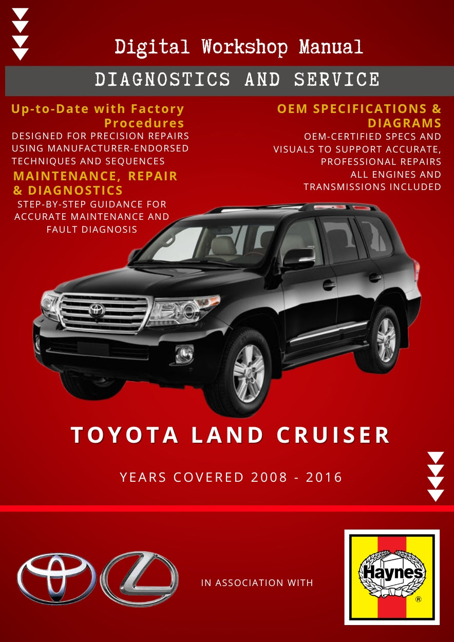 Toyota Land Cruiser 2008 - 2016 Service and Repair Manual