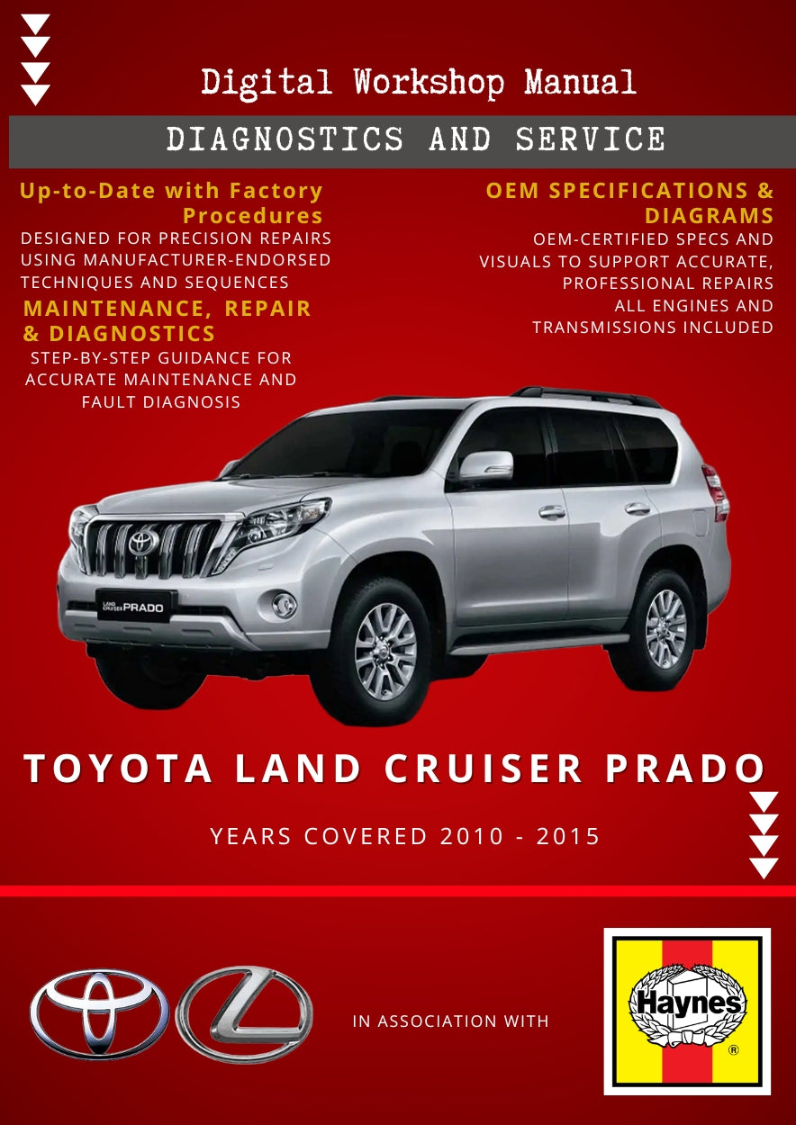 Toyota Land Cruiser Prado 2010 - 2015 Service and Repair Manual