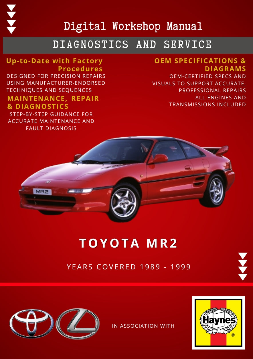 Toyota MR2 1989 - 1999 Service and Repair Manual