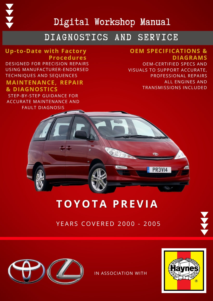 Toyota Previa 2000 - 2005 Service and Repair Manual