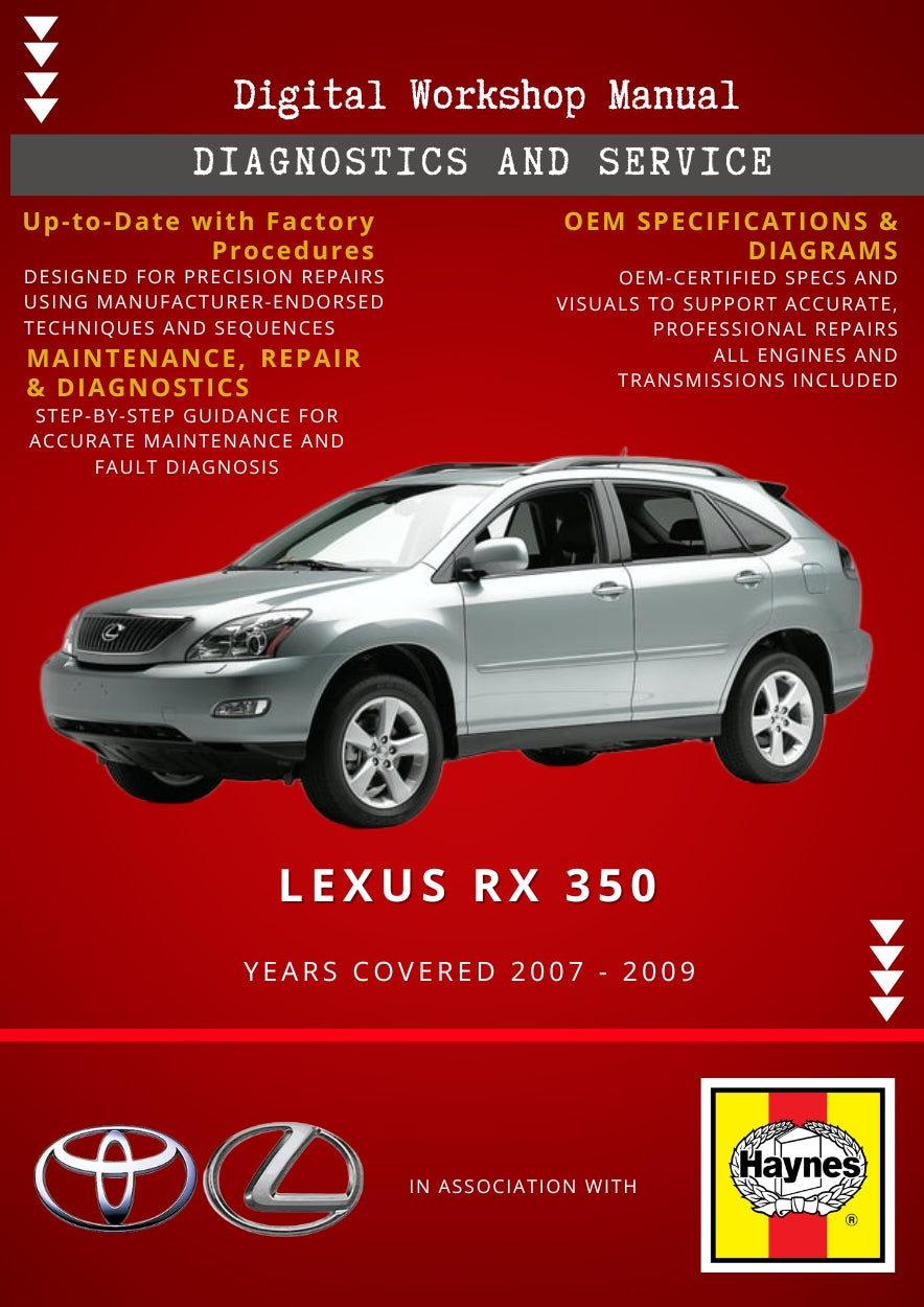 Lexus RX 350 2007 - 2009 Service and Repair Manual