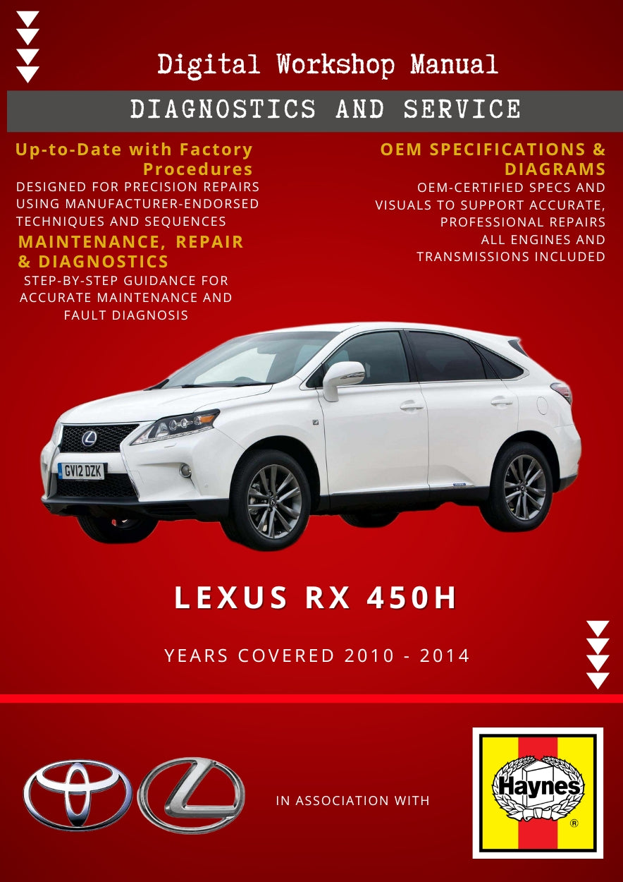 Lexus RX 450h 2010 - 2014 Service and Repair Manual