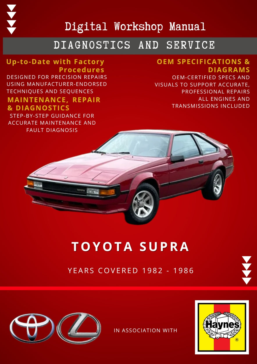 Toyota Supra 1982 - 1986 Service and Repair Manual