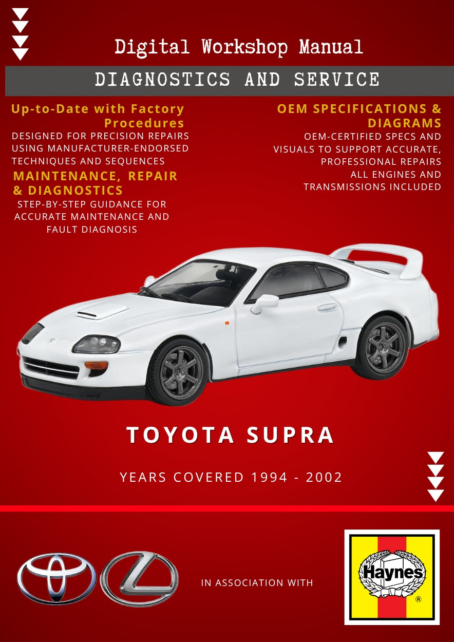 Toyota Supra 1994 - 2002 Service and Repair Manual