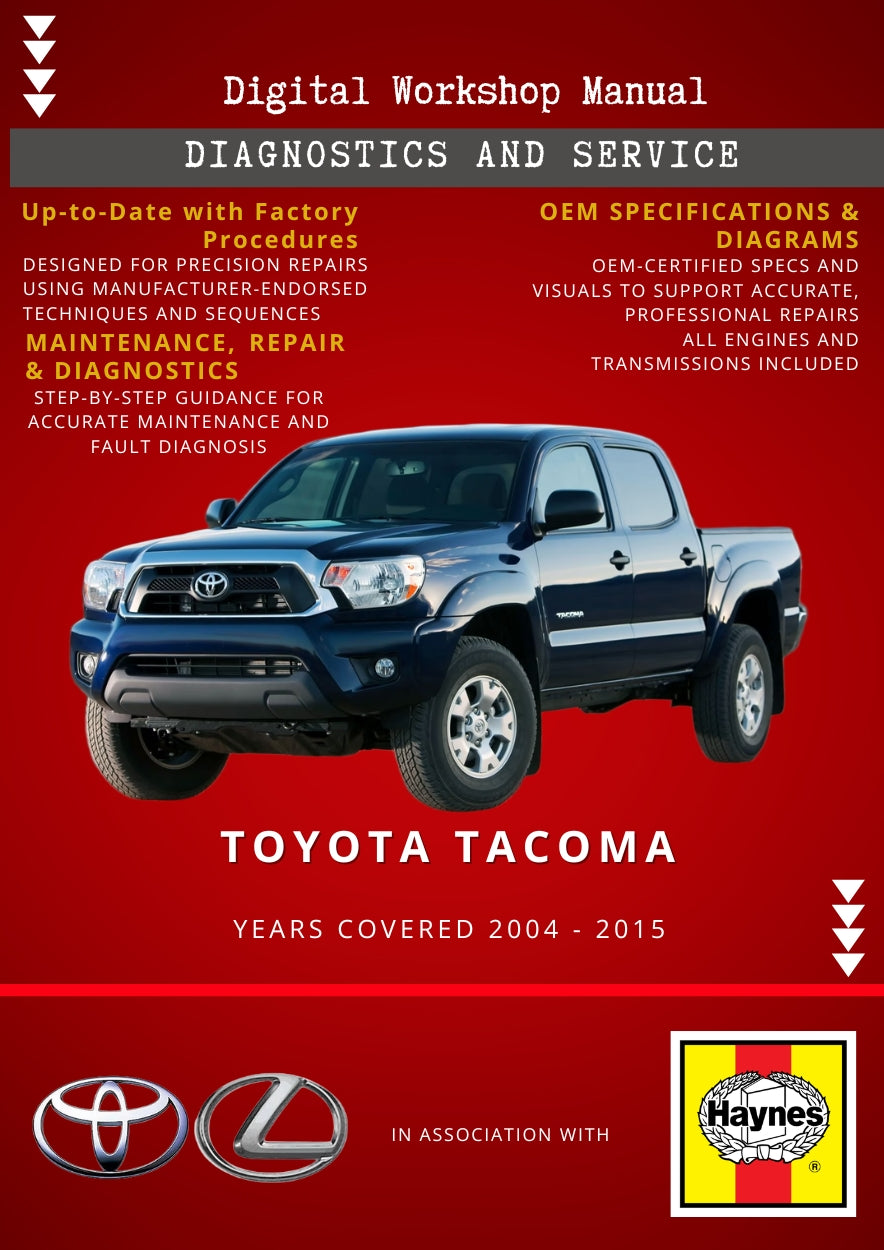 Toyota Tacoma 2004 - 2015 Service and Repair Manual
