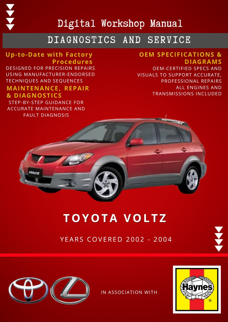 Toyota Voltz 2002 - 2004 Service and Repair Manual